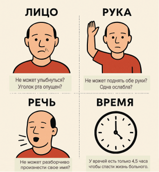 Признаки инсульта