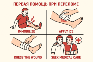 первая помощь при переломе